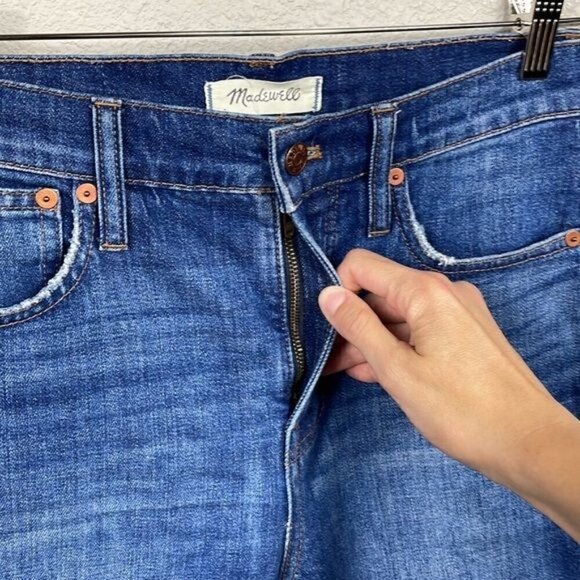 Madewell The Perfect Vintage Crop Jean Bellbrook Wash Comfort Stretch Edition 26 - Picture 6 of 14